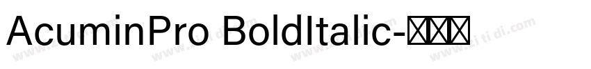 AcuminPro BoldItalic字体转换